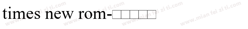 times new rom字体转换